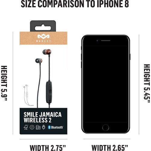 House Of Marley Smile Jamaica Wireless 2 Bluetooth NeckBand In-Ear Headphones