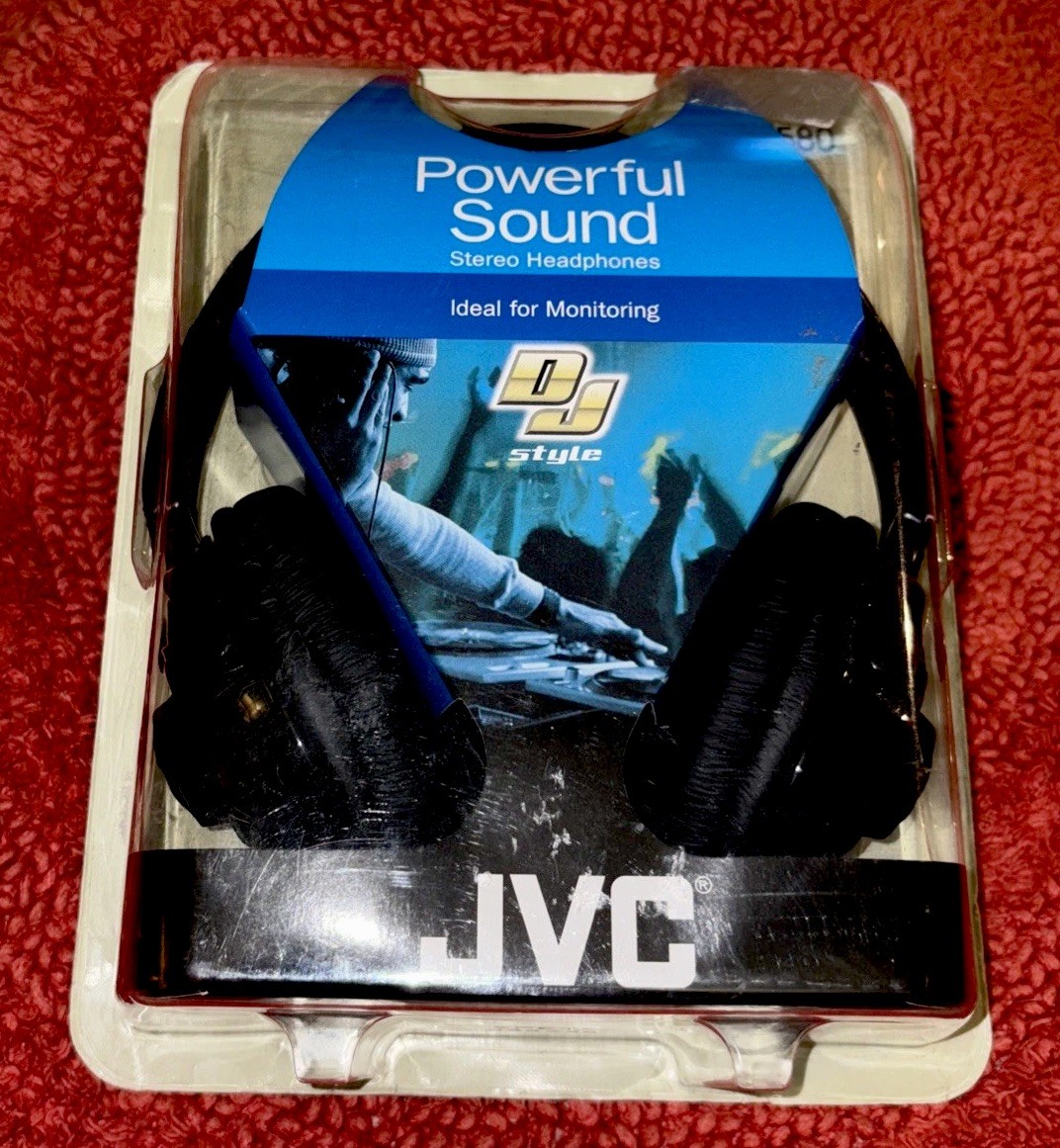 JVC HA-X580 DJ Style Deep Bass Stereo Headphones w/ 3.5mm Jack, 107dB, 32🧲 NIB