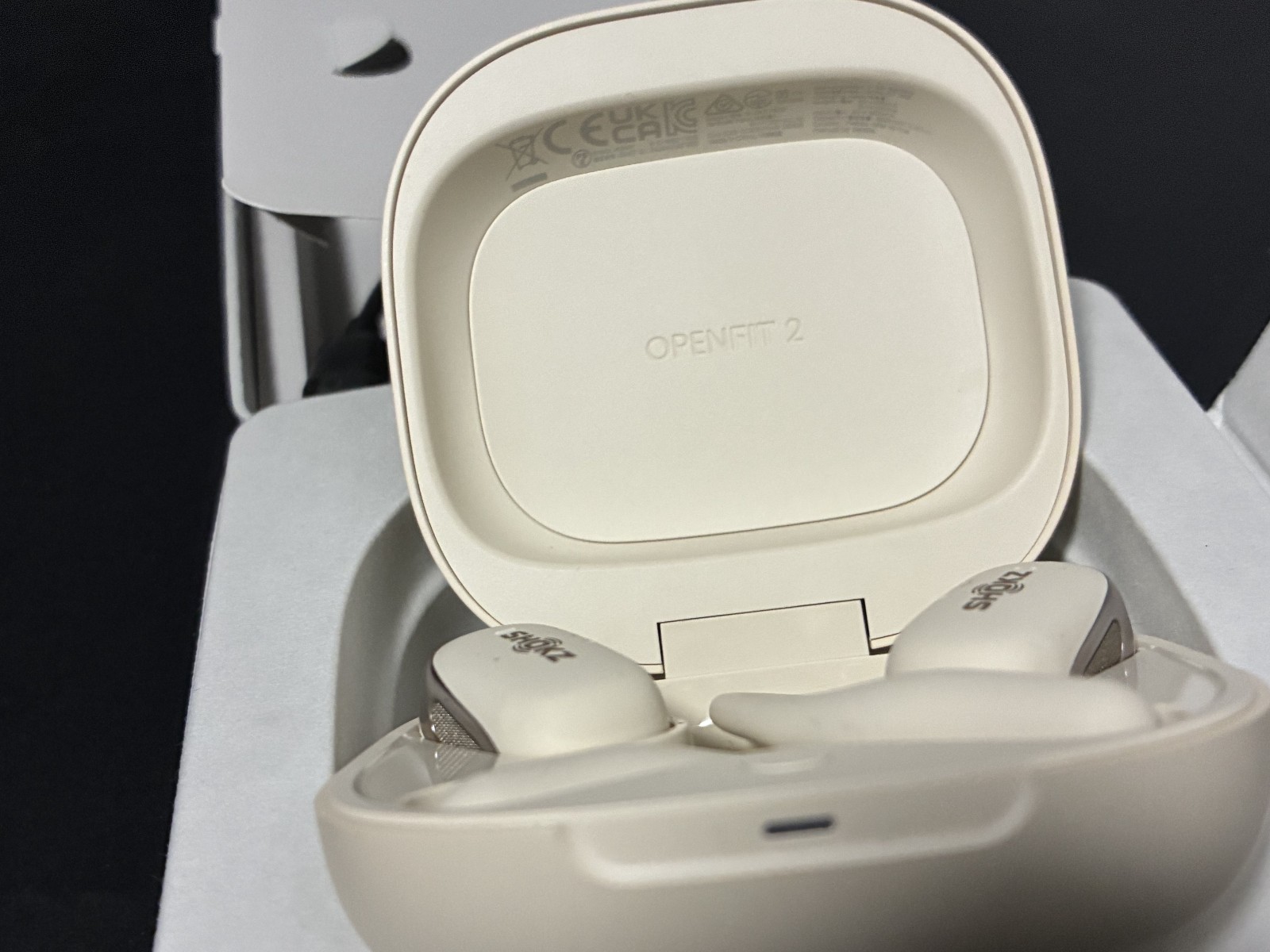 Shokz OpenFit 2 Open-Ear Bluetooth True Wireless Earbuds – Beige (T920)