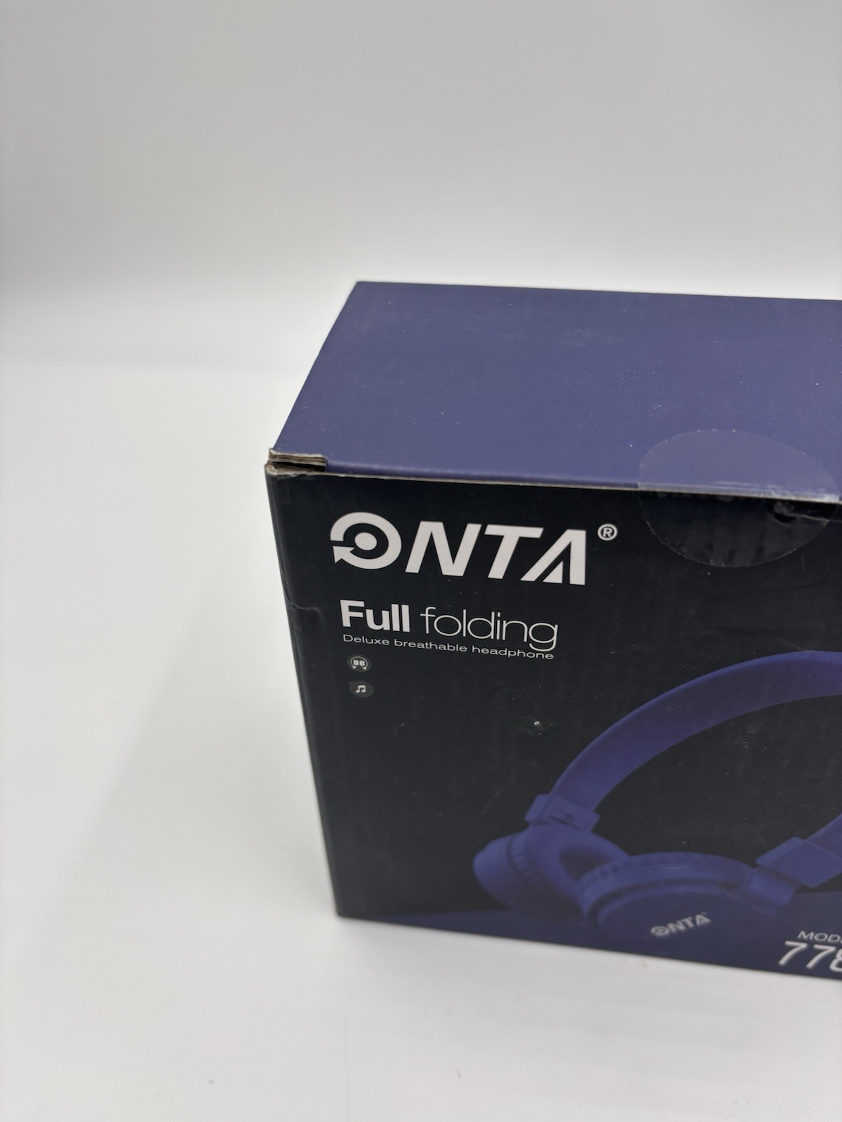 New ONTA Full Folding Headphones Model 778 Dark Blue Cord Length 1.2m