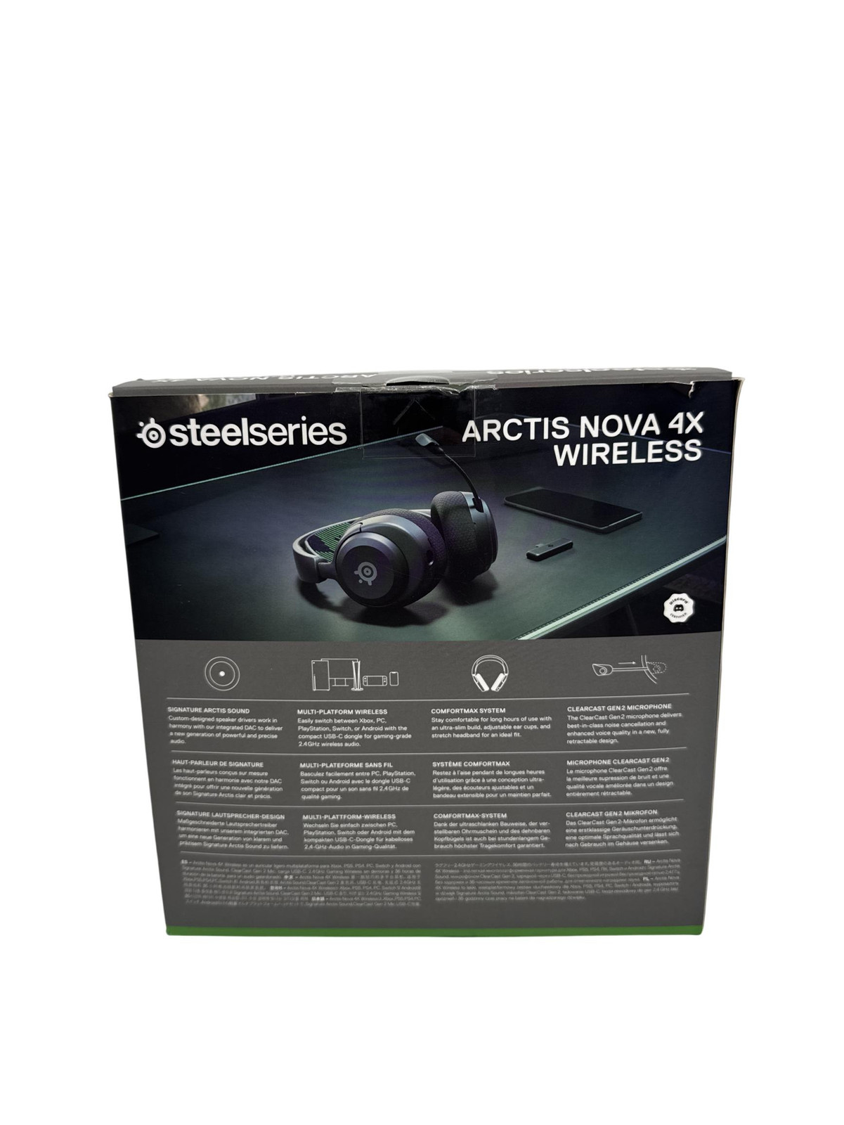 SteelSeries Arctis Nova 4X Wireless Gaming Headset with Retractable Mic, Low Lat