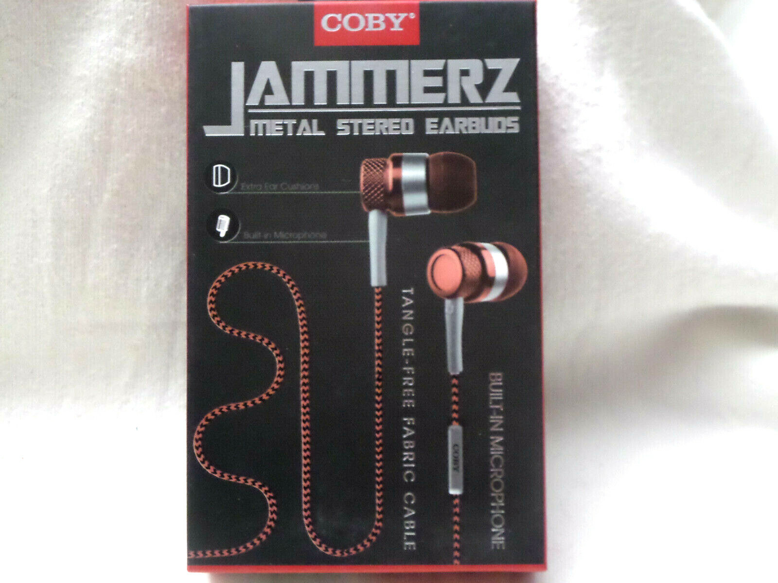 New Coby CVE-200 Jammerz Metal Stereo Earbuds With built-in Microphone CVE200