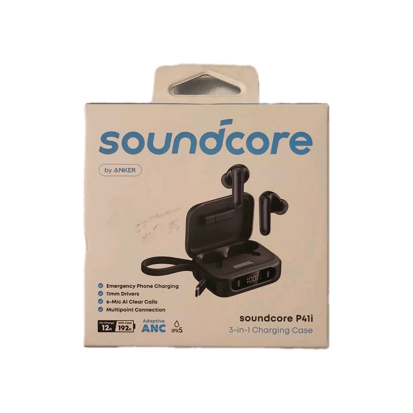 Soundcore by Anker Ear Earbuds Bluetooth Wireless P41i Portable USB New Open Box
