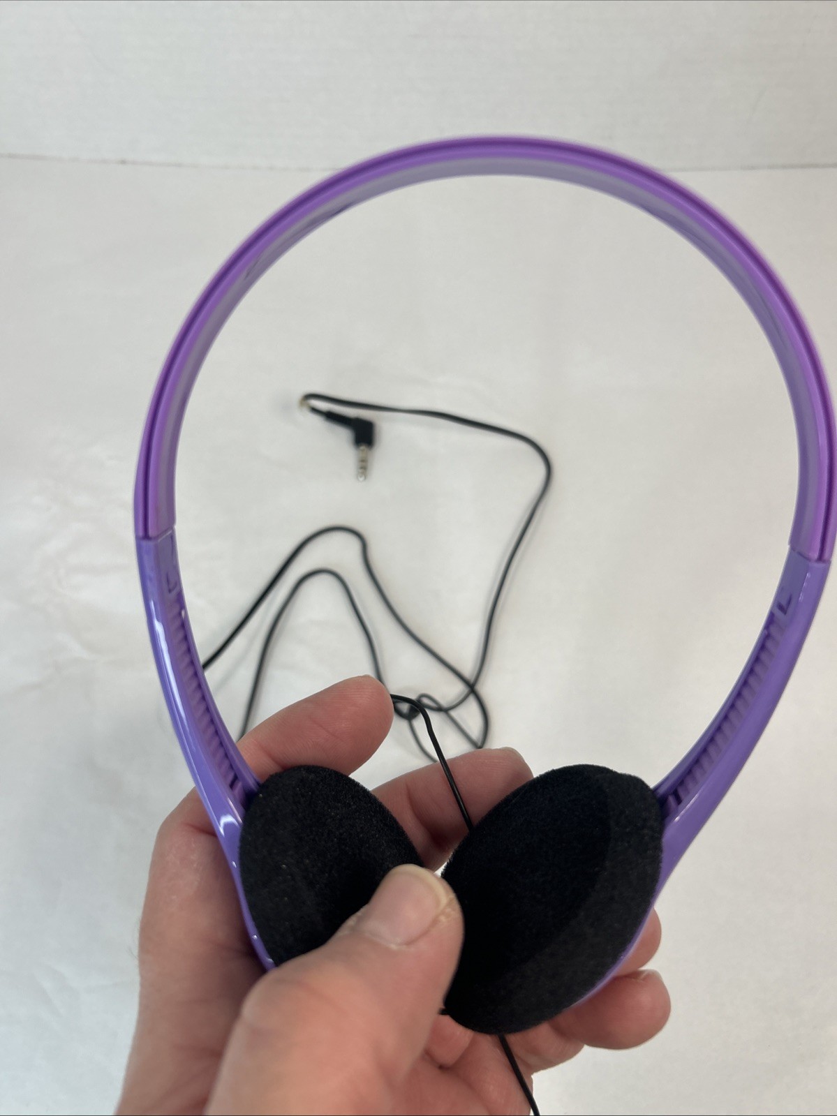 Koss Portable On-Ear Headphones with Adjustable Violet Headband Works