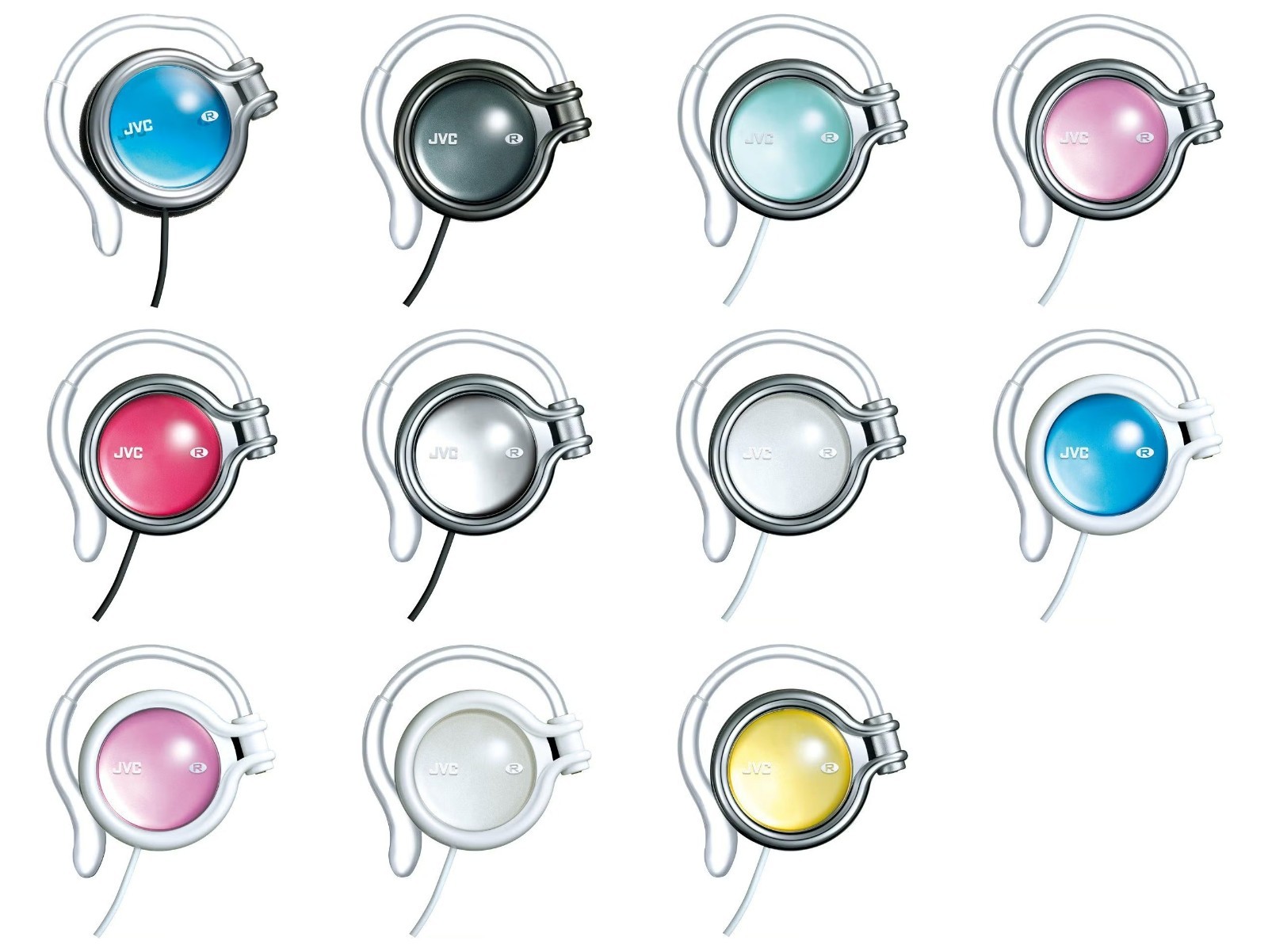 JVC HP-AL102-S Moonstone Silver Open Air Clip-On Earphones Stereo Headphones