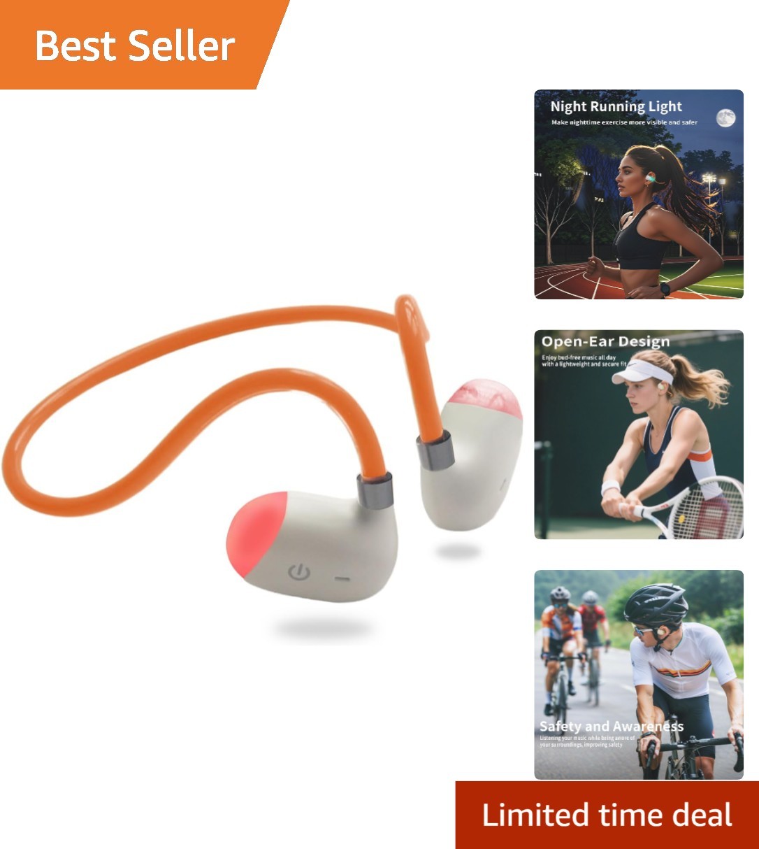 X3 Wireless Sport Earphones: Open Ear Comfort & Safety for Active Lifestyles