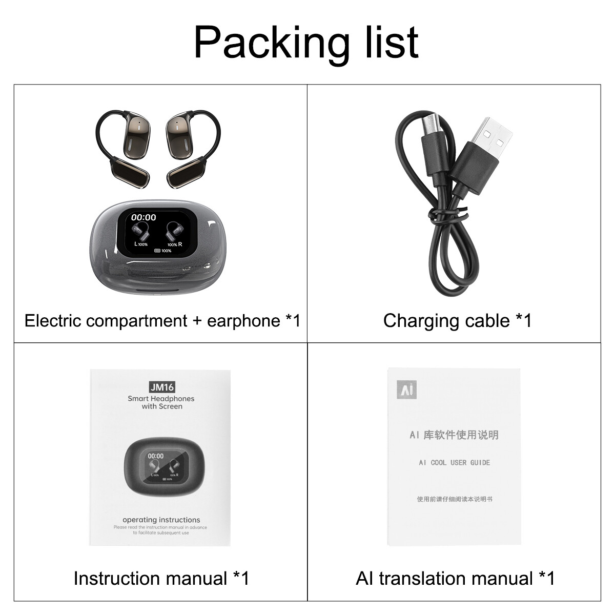 135+ Language Translator Earbuds Bluetooth Two-Way Real Time Smart Translation*