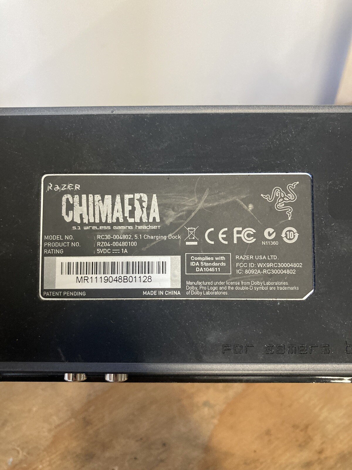 Razer Chimaera 5.1 Wireless Gaming Headset GENUINE Charging Dock ONLY