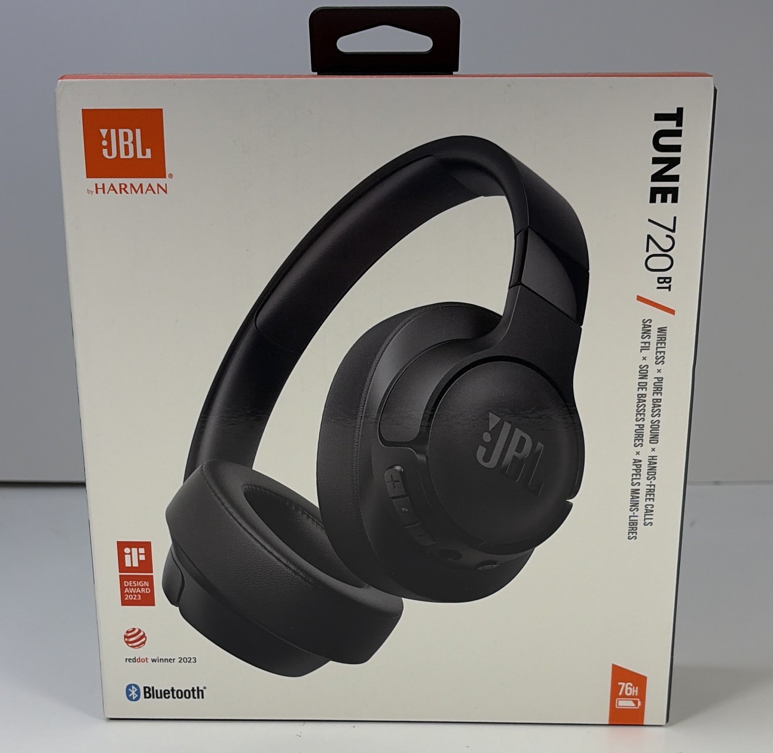 JBL Tune 720BT Wireless Bluetooth Over-Ear Headphones, Multipoint Foldable Black