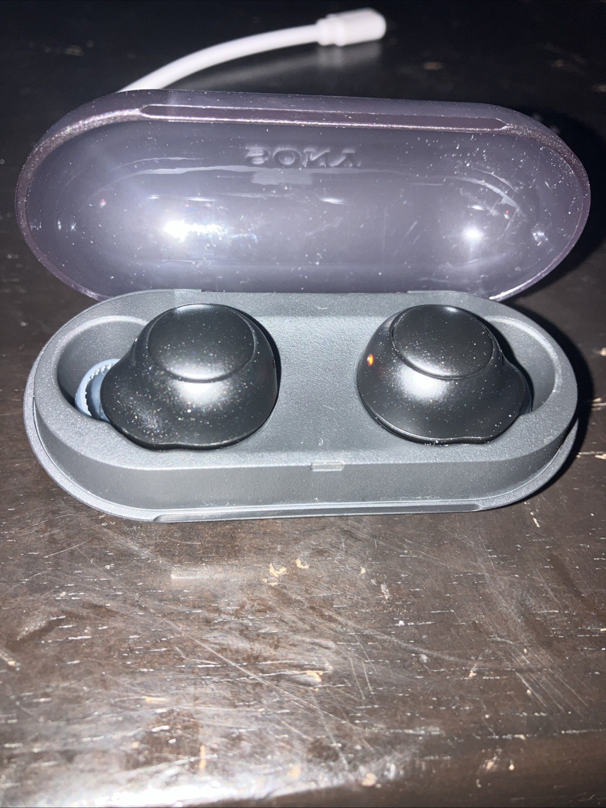 Sony Earbuds YY2952 Black WF-C500. Used Works