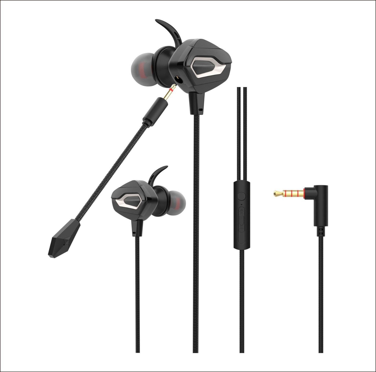 X3 Headset Video Gaming Game Console Earphones Headphone Mic Mobile Phone Bundle
