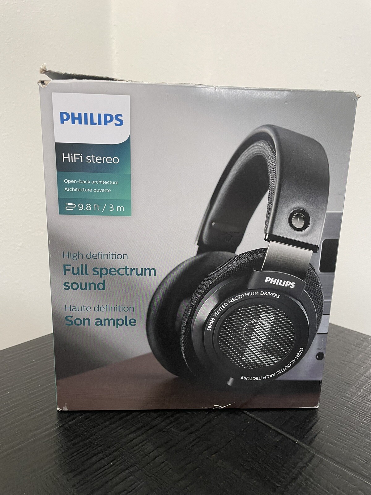 Philips SHP9500 HiFi Stereo Over-Ear Headphones – Black