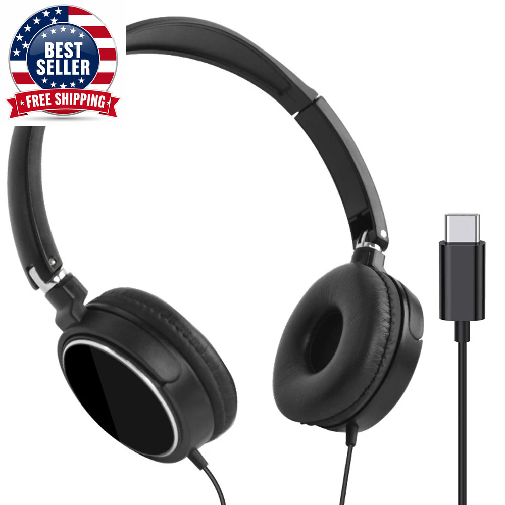 New 3.5Mm/Type-C Plug Wired Headphones Foldable Headphones Bass Stereo Fashion M