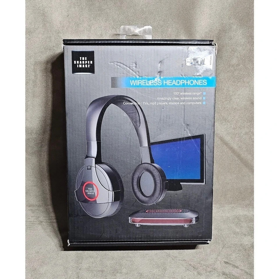 Sharper Image Wireless Headphones with FM Radio and 100ft Range SHP921 # 2093 uu