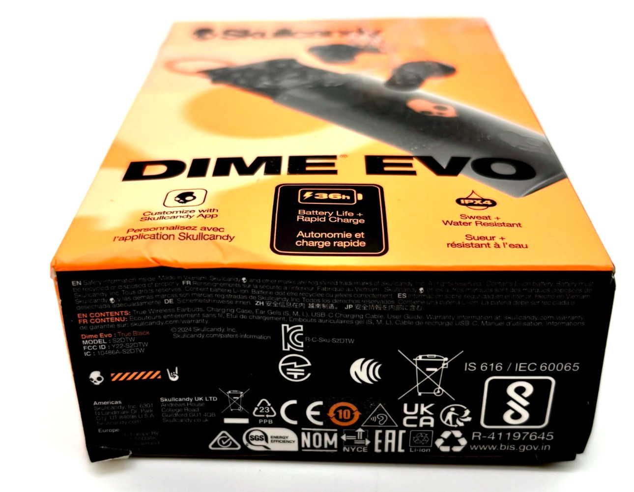 Skullcandy Dime Evo True Wireless Bluetooth Earbuds with Mic