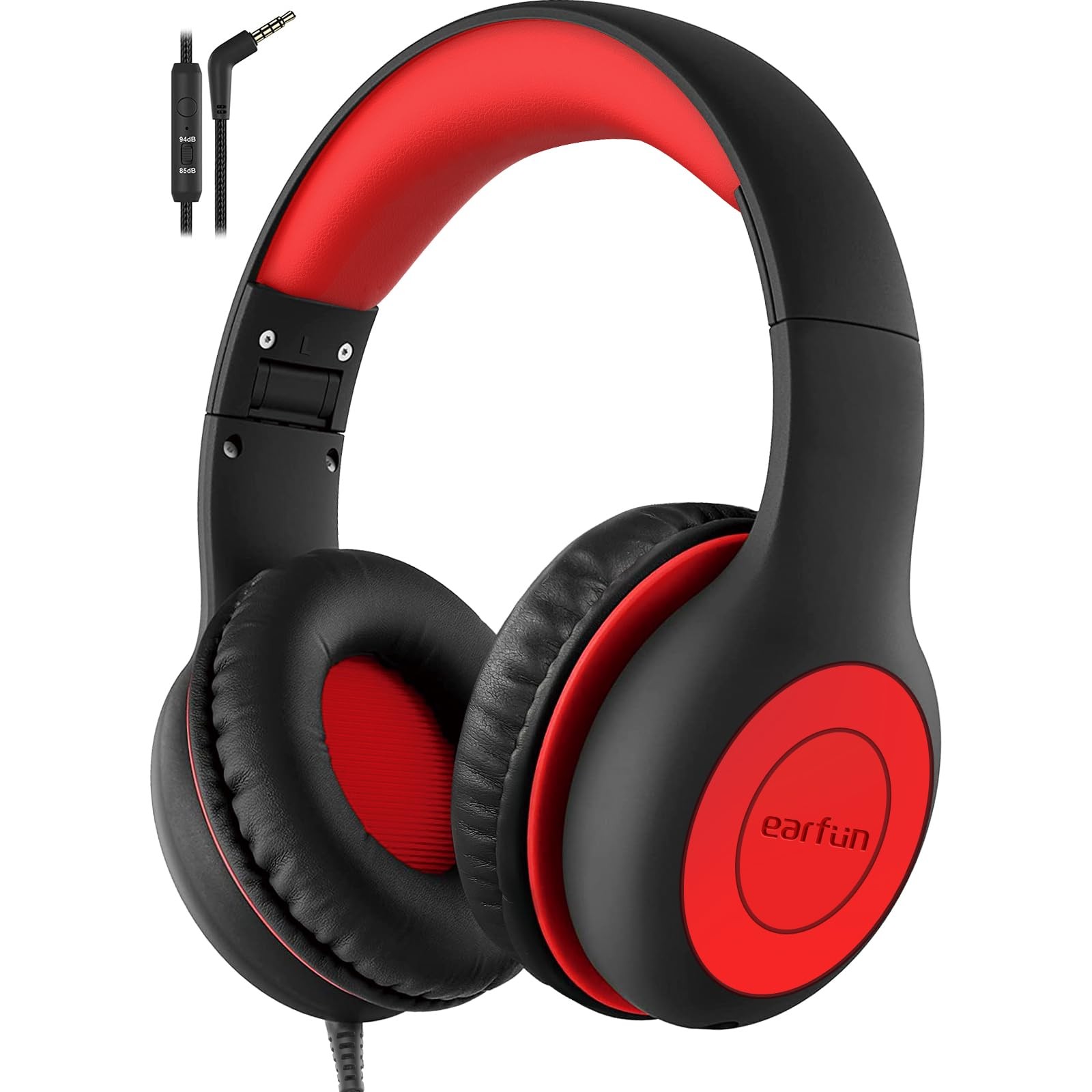 EarFun K1 Foldable Kids Headphones Wired with Microphone