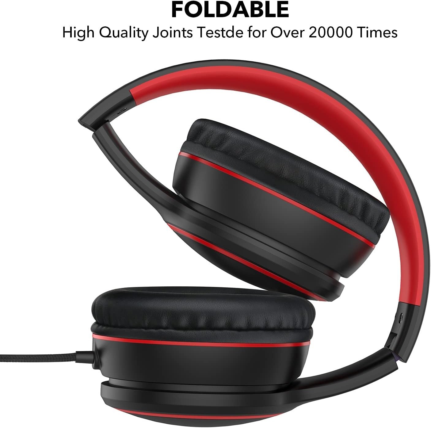 Over-Ear Wired Headphones with Microphone and Noise Isolation for Smartphones