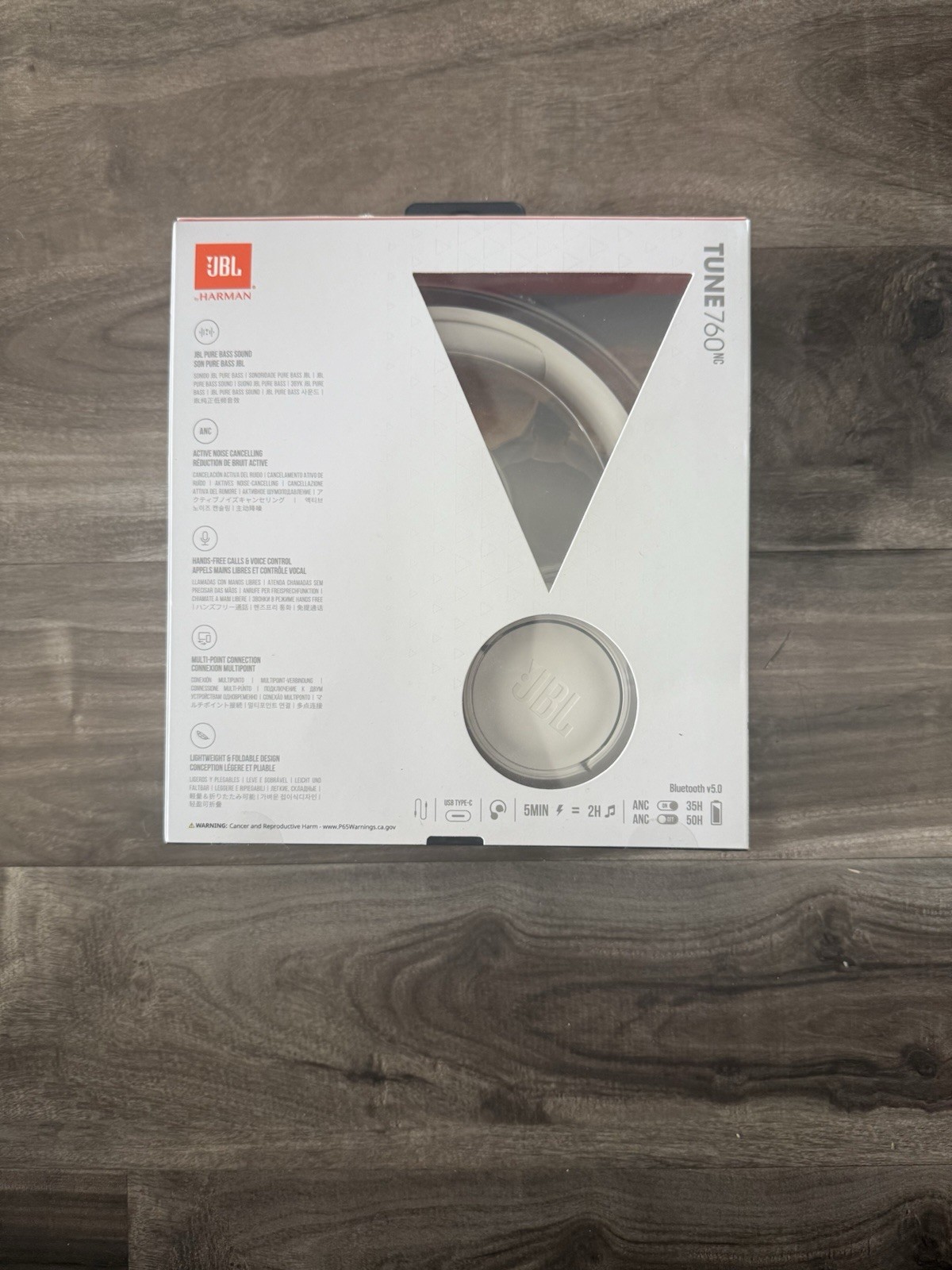 JBL Tune 760NC Noise-Canceling Wireless Over-Ear Headphone White by Manufacture