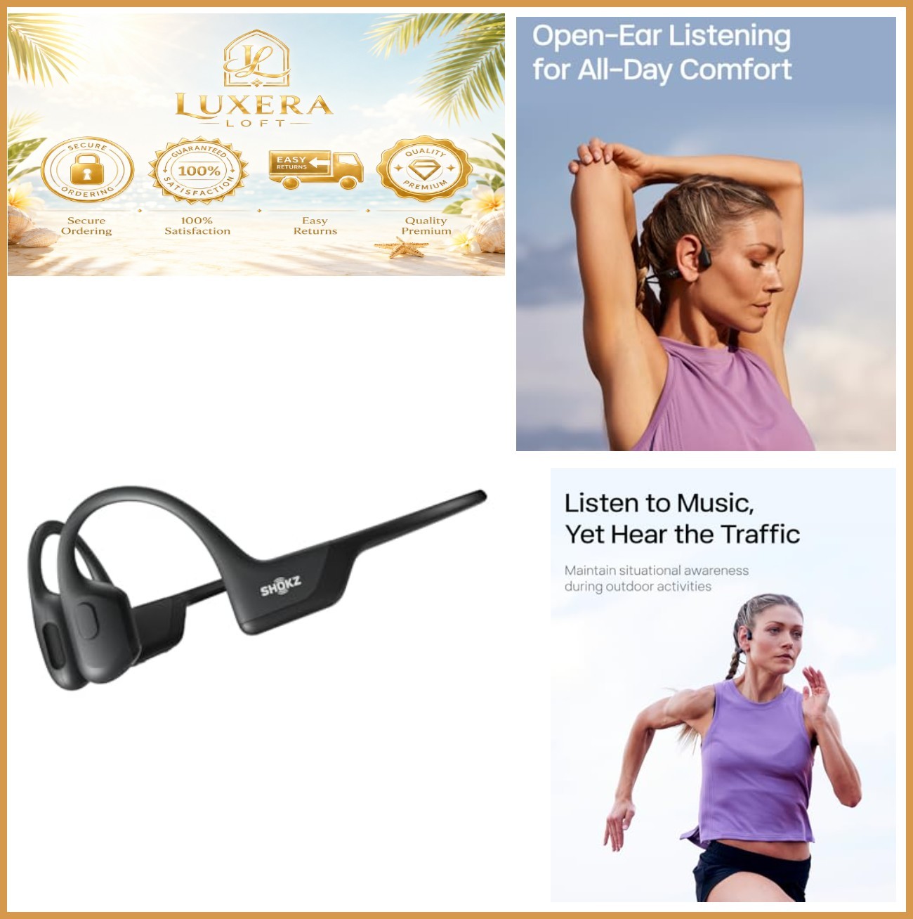 Bone Conduction Headphones Open Ear Bluetooth Wireless Sport Sweat Resistant