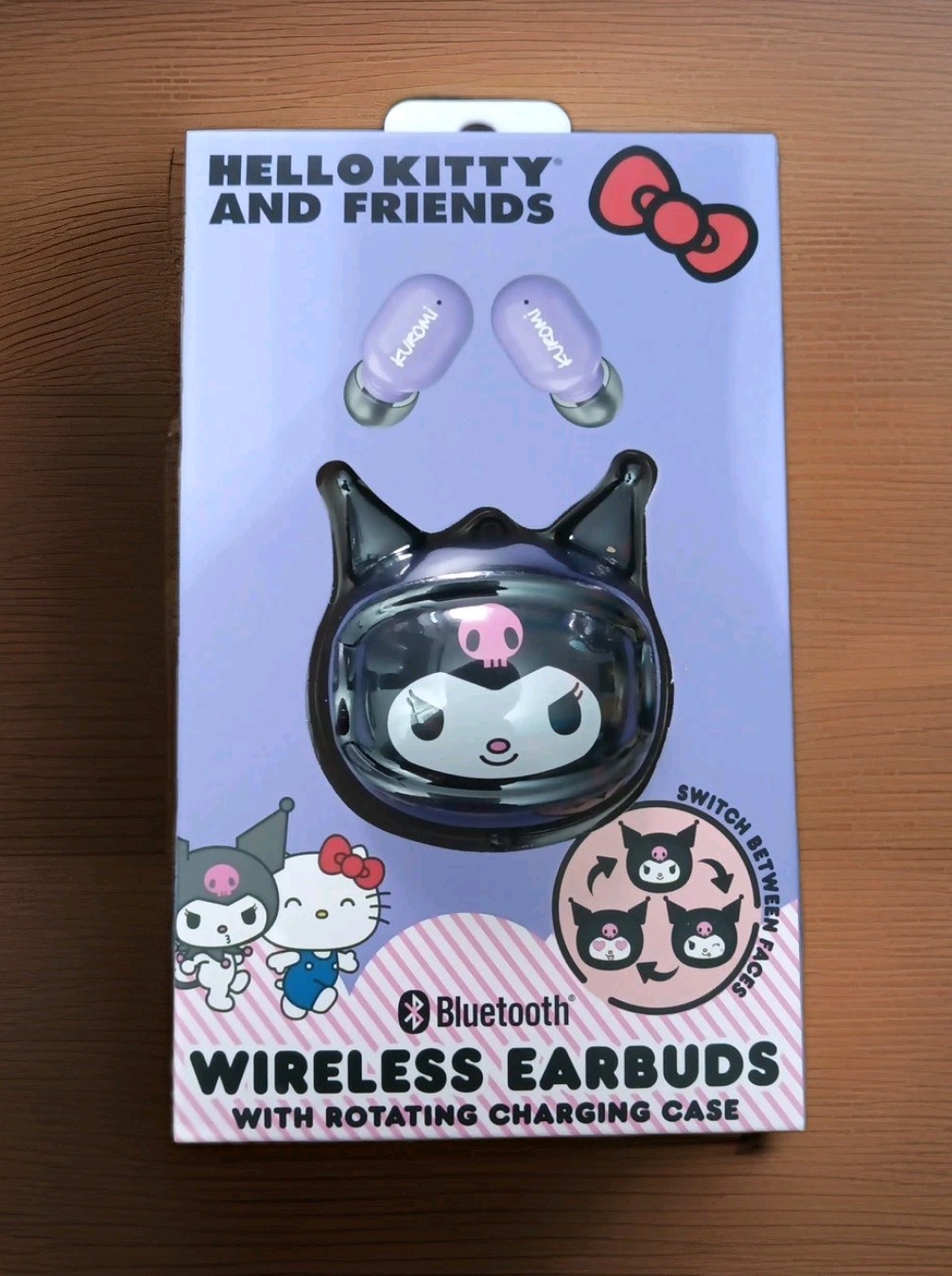 Sanrio Hello Kitty Kuromi Bluetooth Wireless Earbuds w/ Charging Case – New
