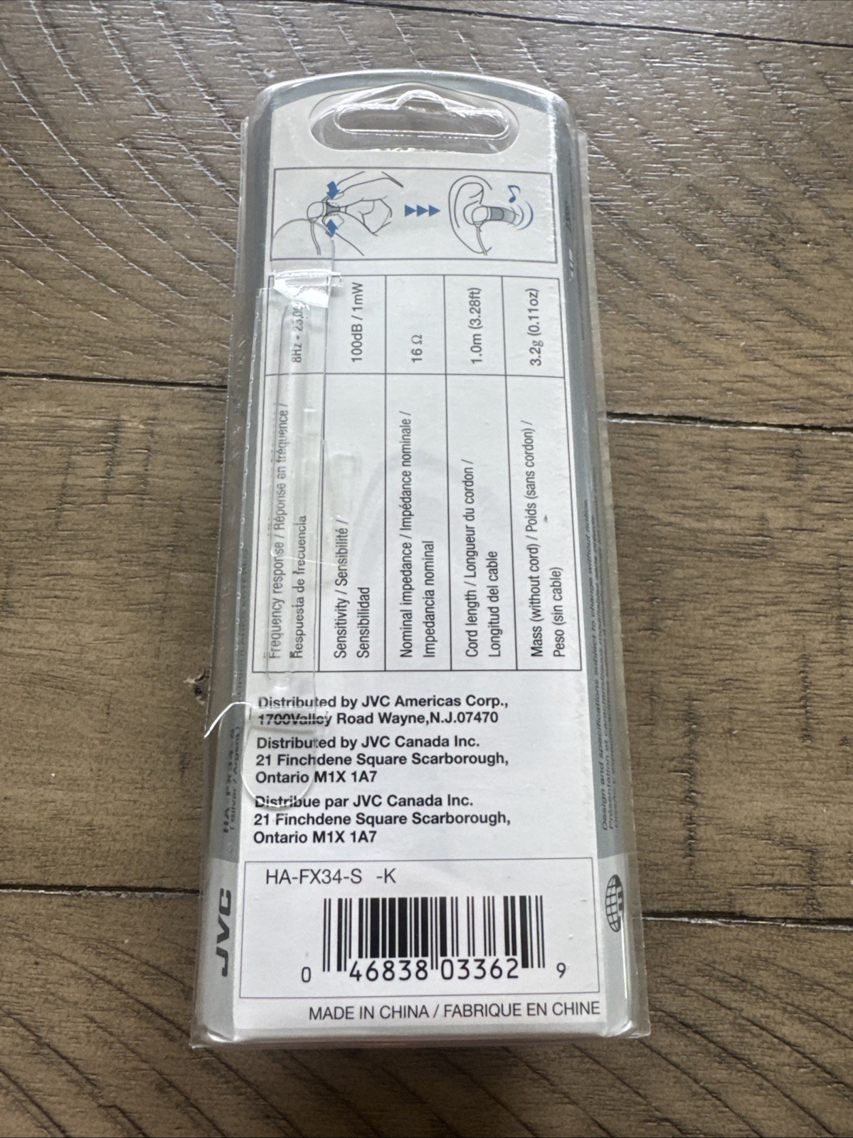 NEW JVC Marshmallow HA-FX34-S Earbuds Earphones White
