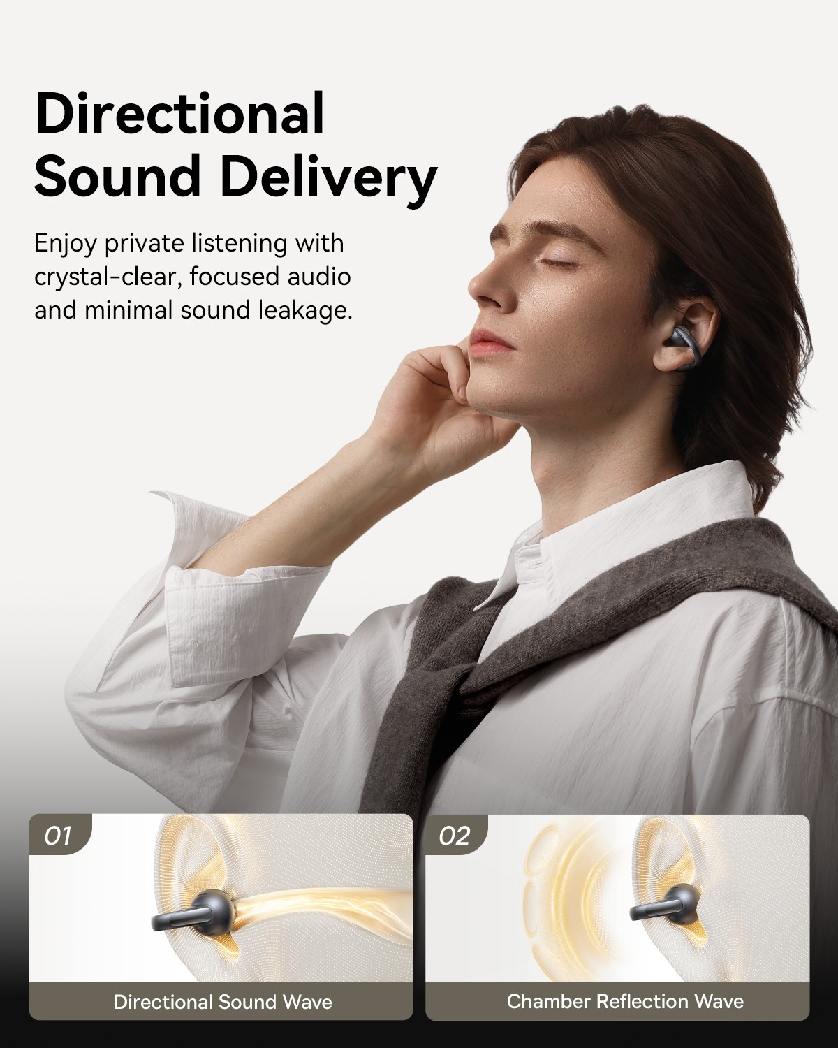 Baseus Open Ear Clip-On Headphones Hi-Res LDAC & HiFi4 Acoustic Sound MC1 Pro