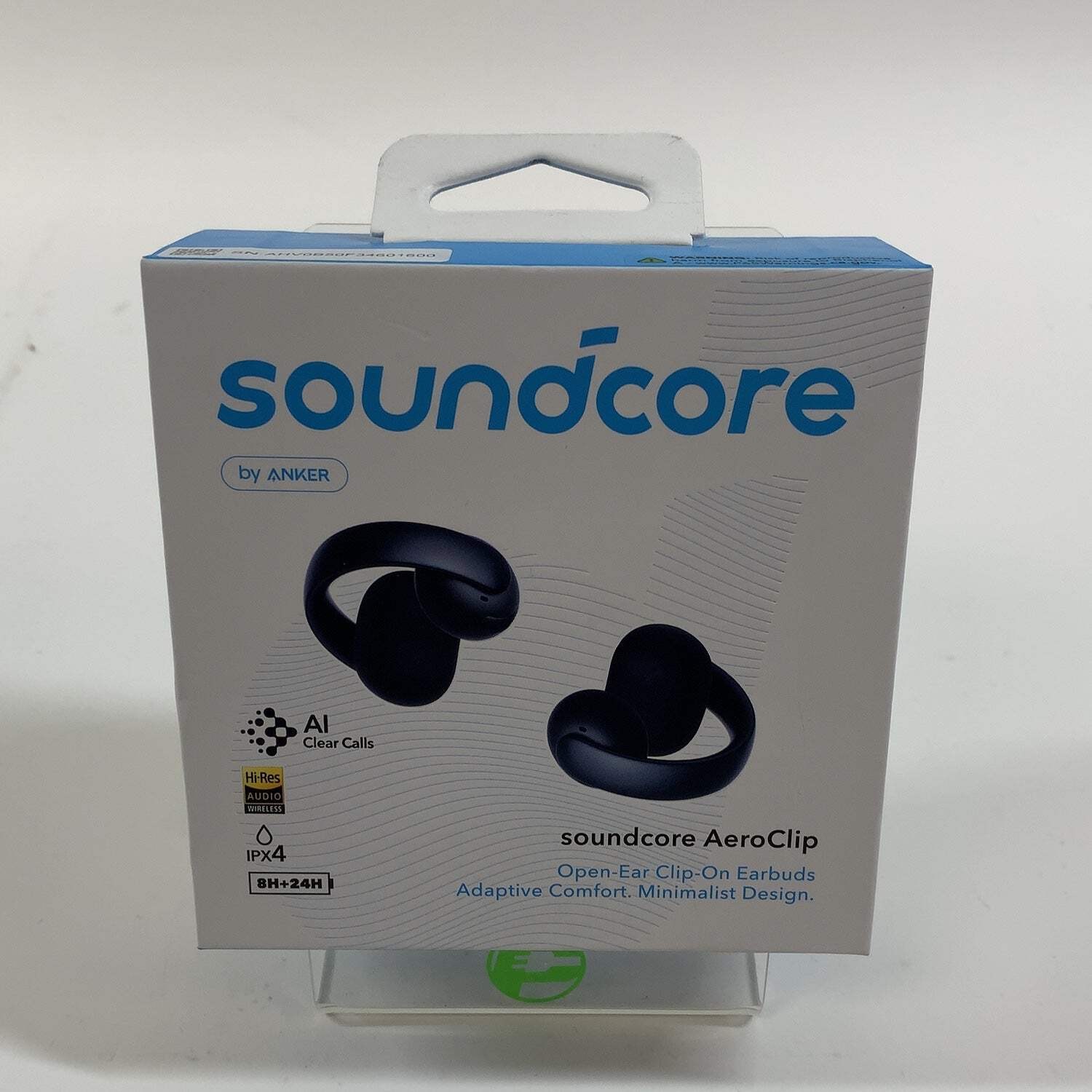 New Soundcore by Anker Aeroclip Open Ear Clip On Earbuds Black A3388Z11