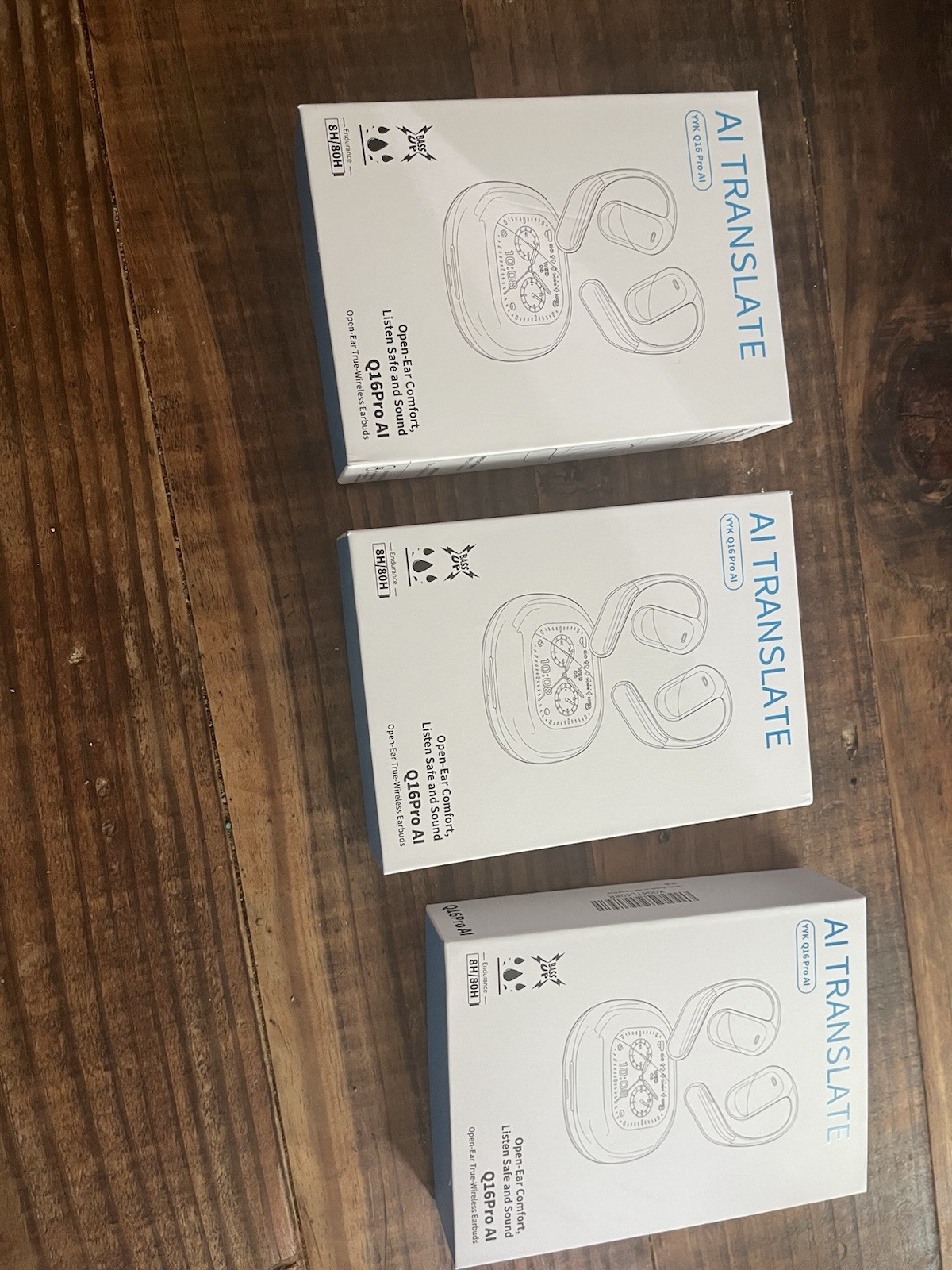 YYK Q16 Pro AI Open-Ear True-Wireless Ear-hook Bluetooth Earbuds Touch Control