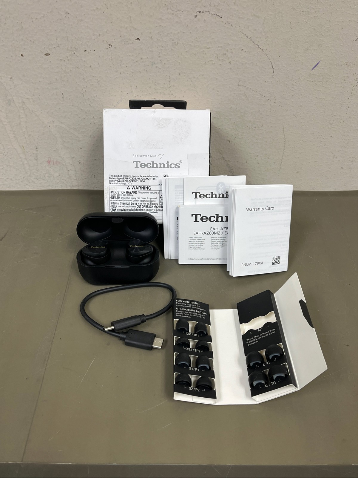Panasonic Technics Premium Hi-Fi True Wireless Bluetooth Earbuds, Black