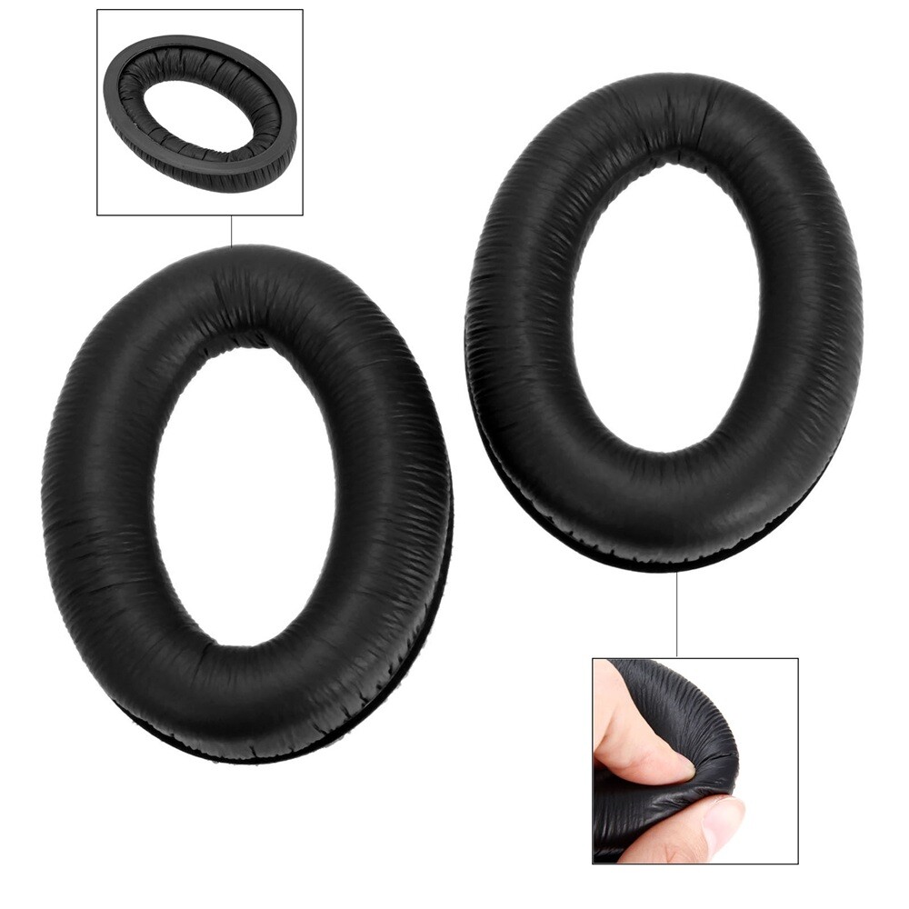 1pair Earpad Earphone Earpad 4.13×3.15×1.18″ Headphone Replace Ear Cushion Black