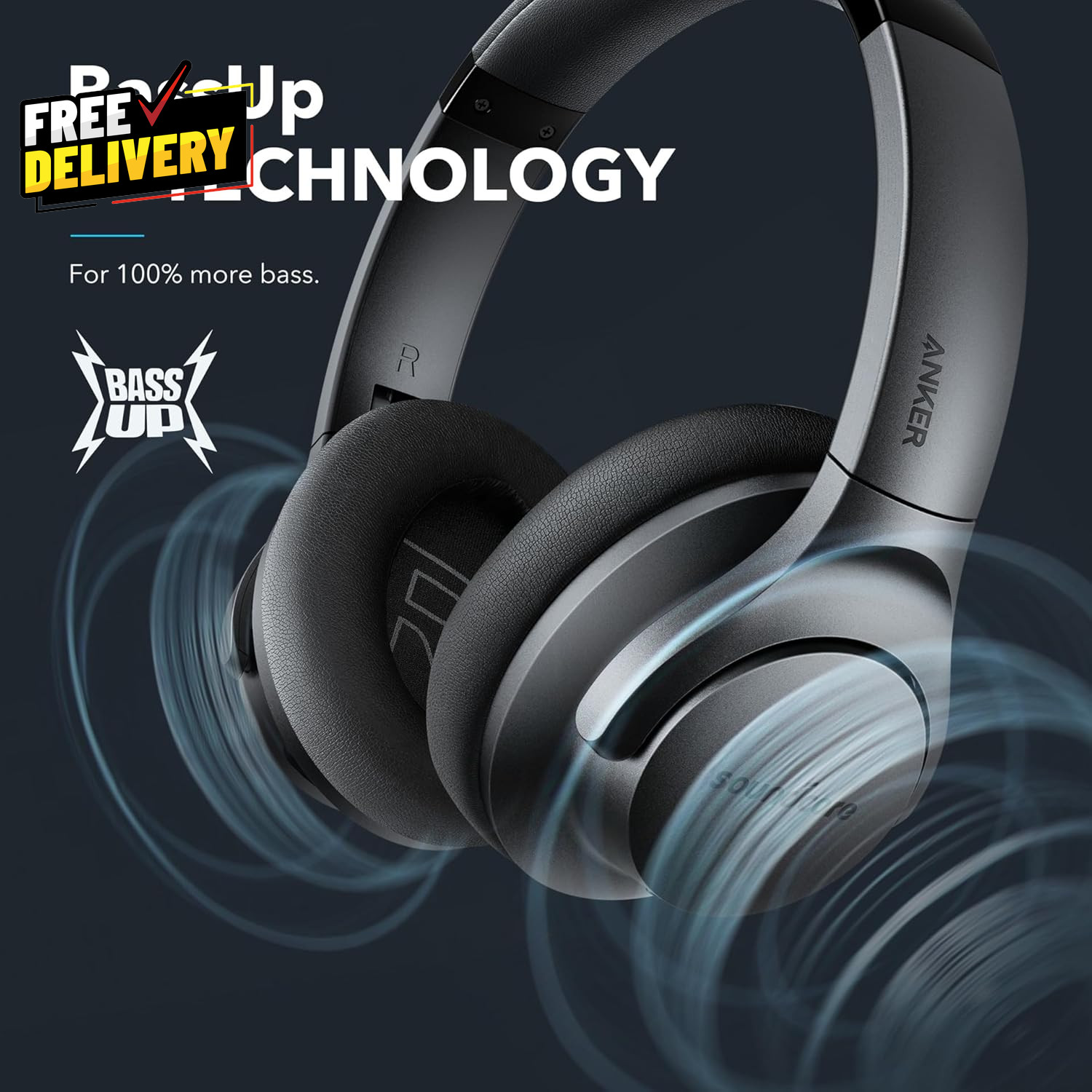 Anker Life Q20 Hybrid ANC Wireless Over-Ear Bluetooth Headphones 60H Playtime