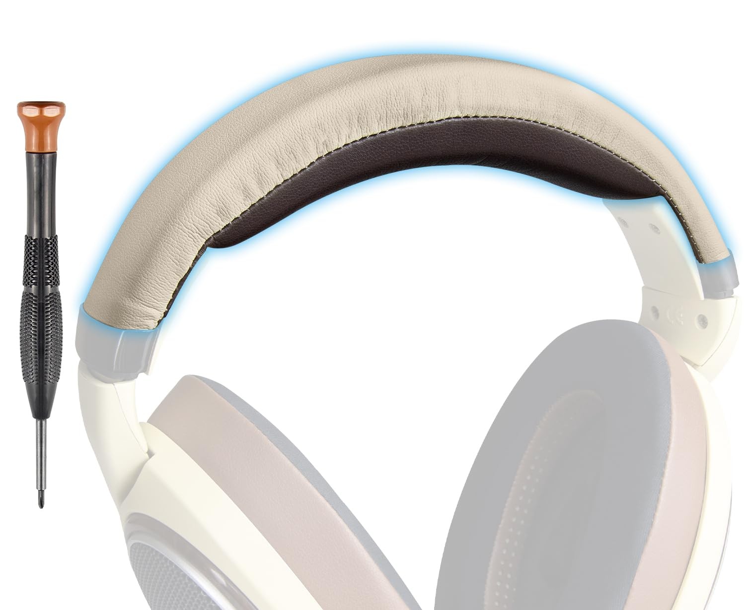 SOPROM Replacement Headband Cushion for Sennheiser HD598 HD599 HD579 Beige
