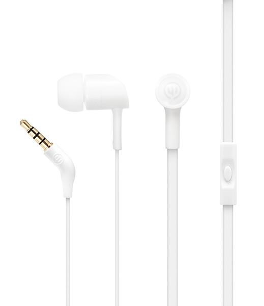 Wicked Audio Havok Noise Isolation Earbuds with Mic – Bone White