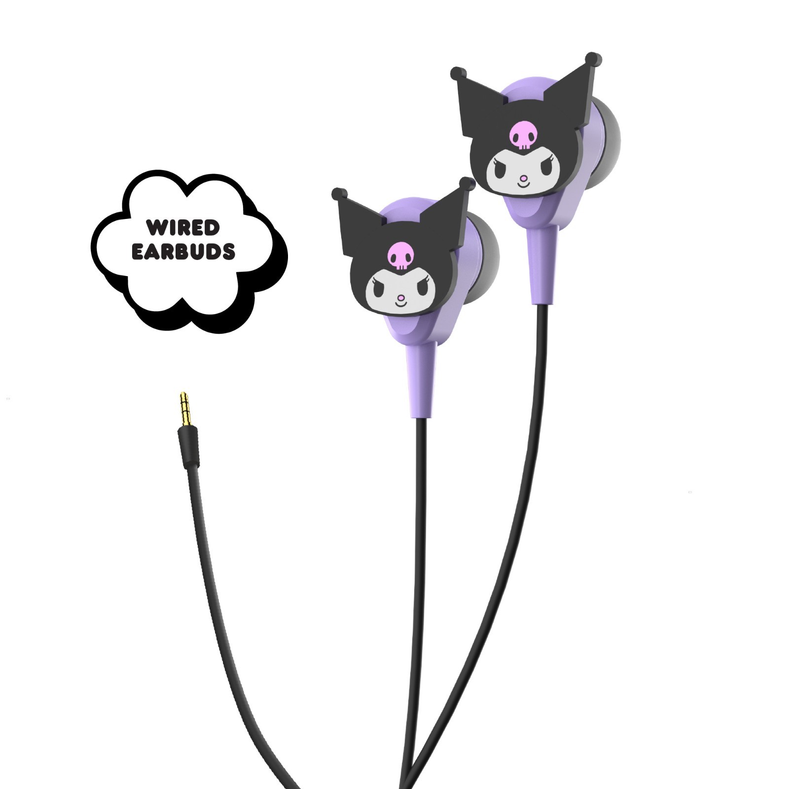 Hello Kitty 2-in-1 Wireless Bluetooth Headphones With Wired Earbuds – Kuromi