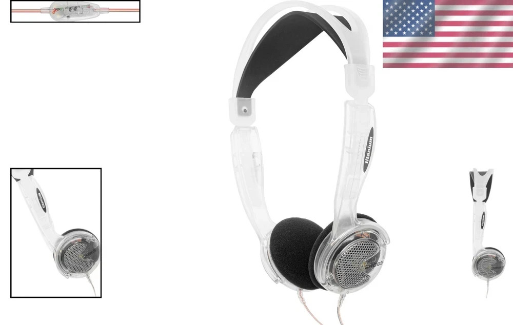 Koss KTXPRO1 Titanium Portable Headphones with Volume Control, Single, Standard
