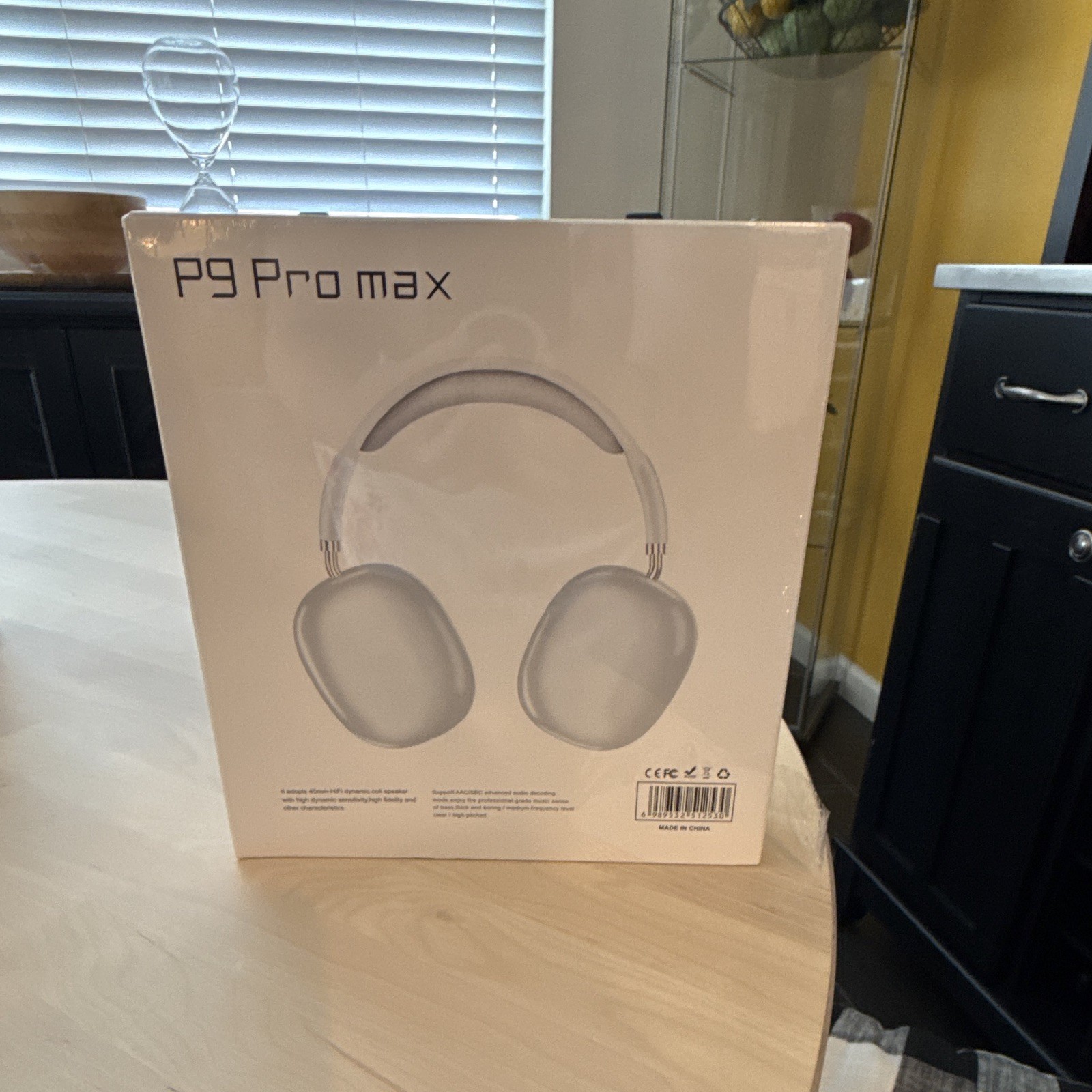 P9 Pro max Bluetooth Wireless Over-Ear Headphones Silver 40mm w/ Mic