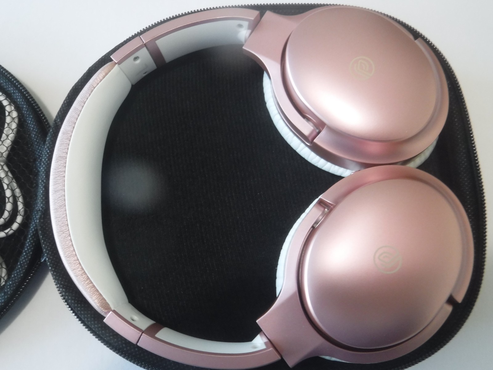 PRTUKYT ANC918 Active Noise Cancelling Bluetooth Headphones Pink With Black Case
