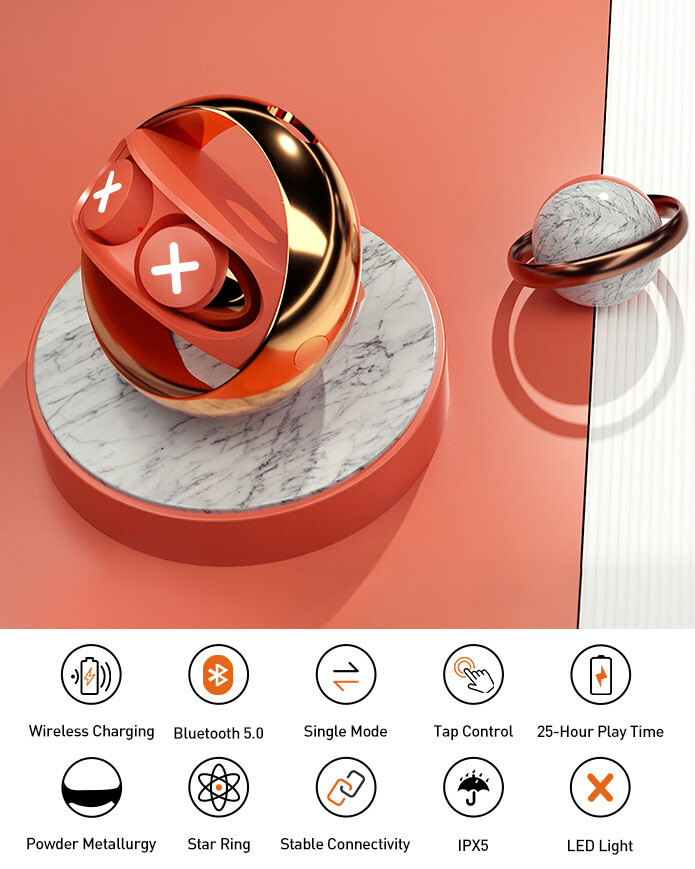 SONGX SONG X TWS Earbud Bluetooth 5.0 Wireless Charging IPX5 Waterproof MSRP $99