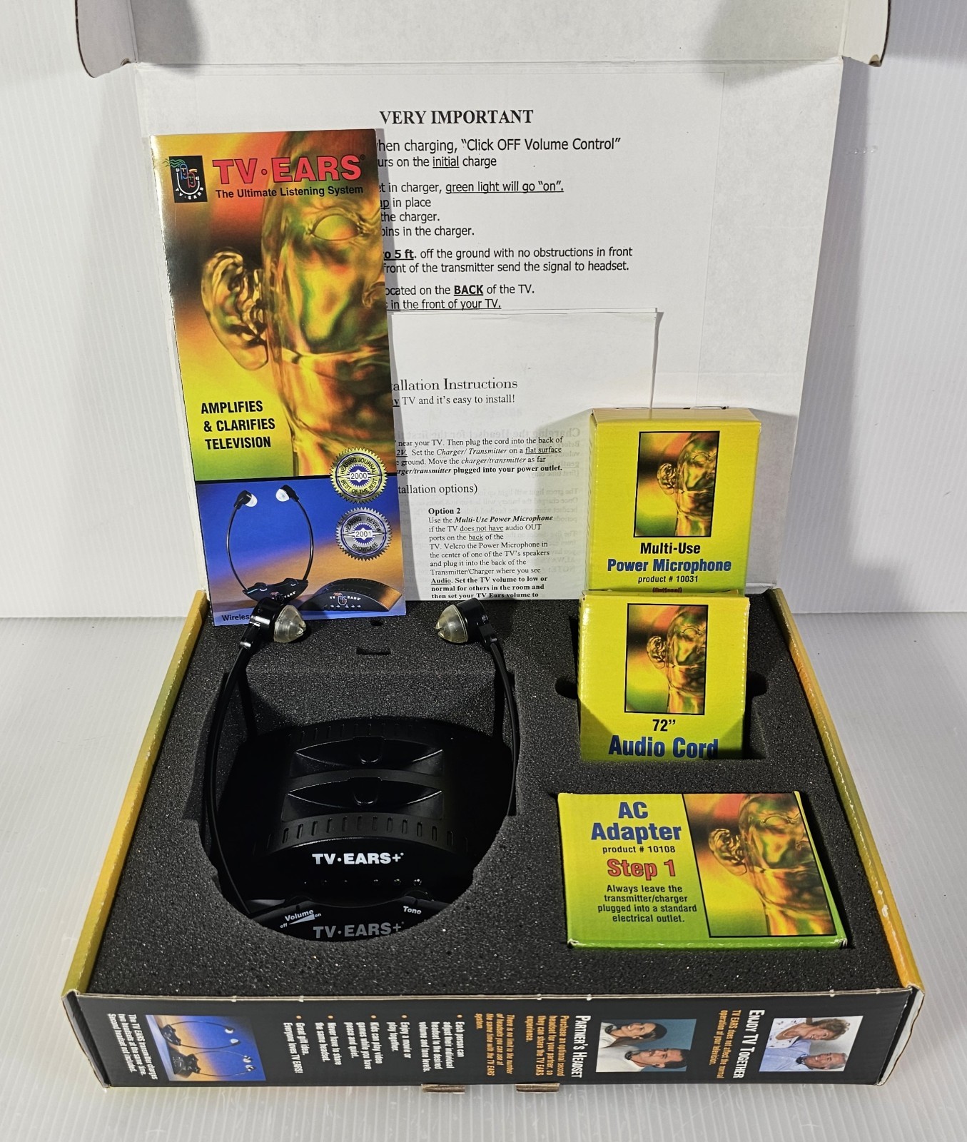 TV EARS, The Ultimate TV Listening System, Wireless Headset FOR PARTS OR REPAIR