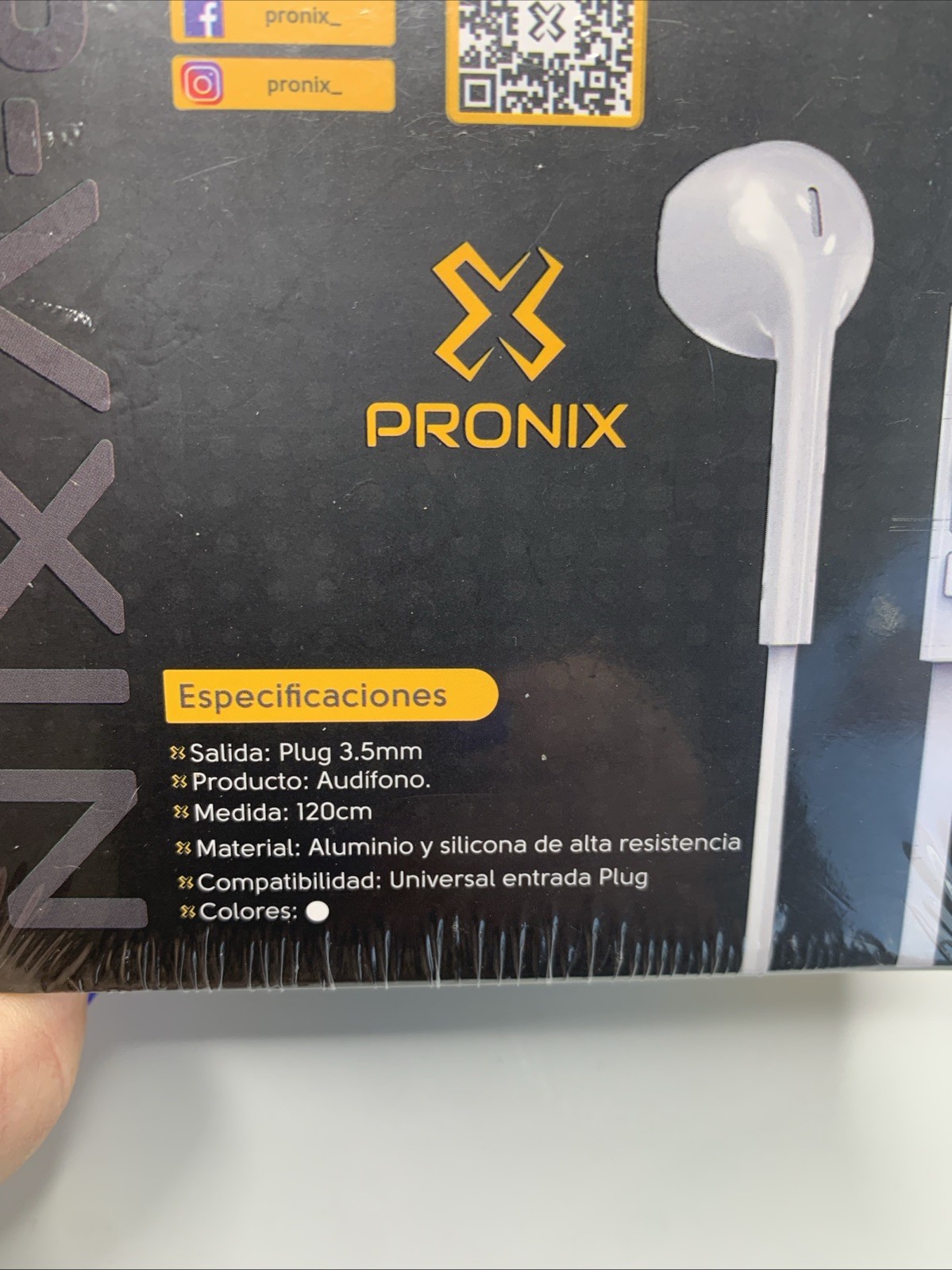 Pronix Nixa-8 Wired Black Ear Buds 3.5mm Universal Plug