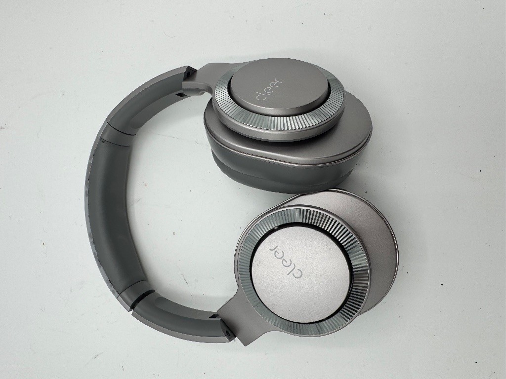 Cleer Flow II Wireless Hybrid Noise Canceling Bluetooth Headphones Silver Gray