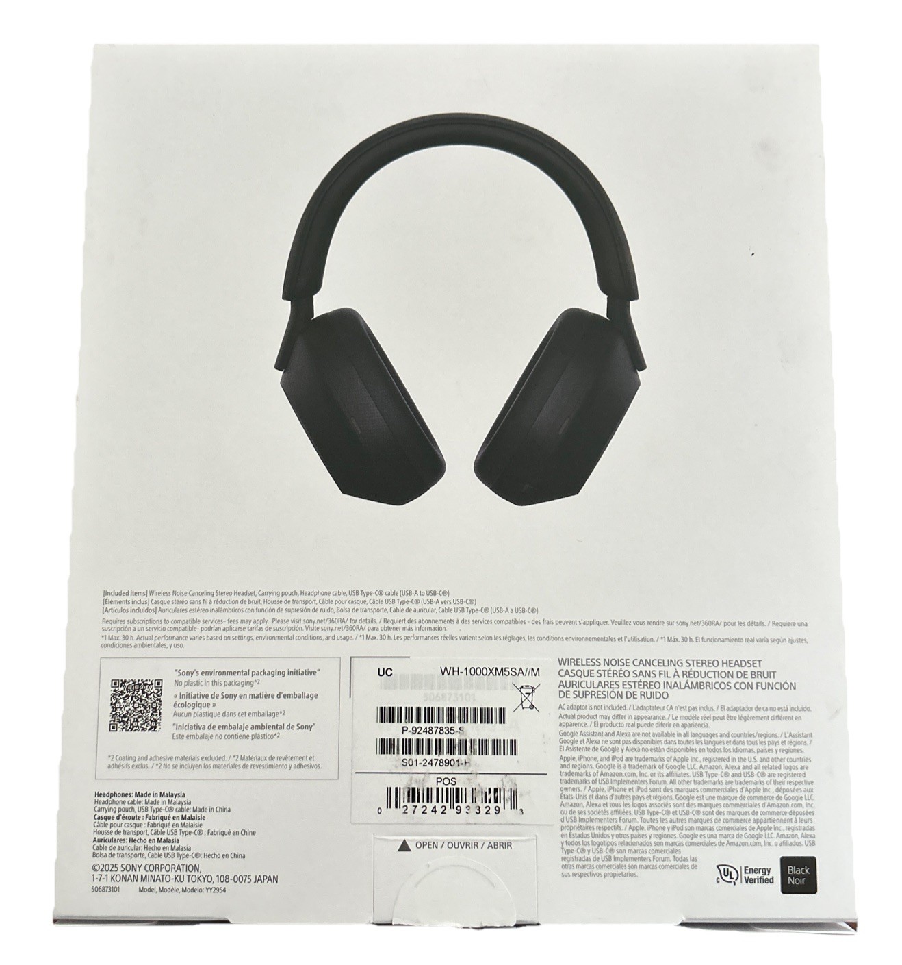 Sony WH1000XM5 SA Wireless Noise-Cancelling Over-the-Ear Headphones – Black G