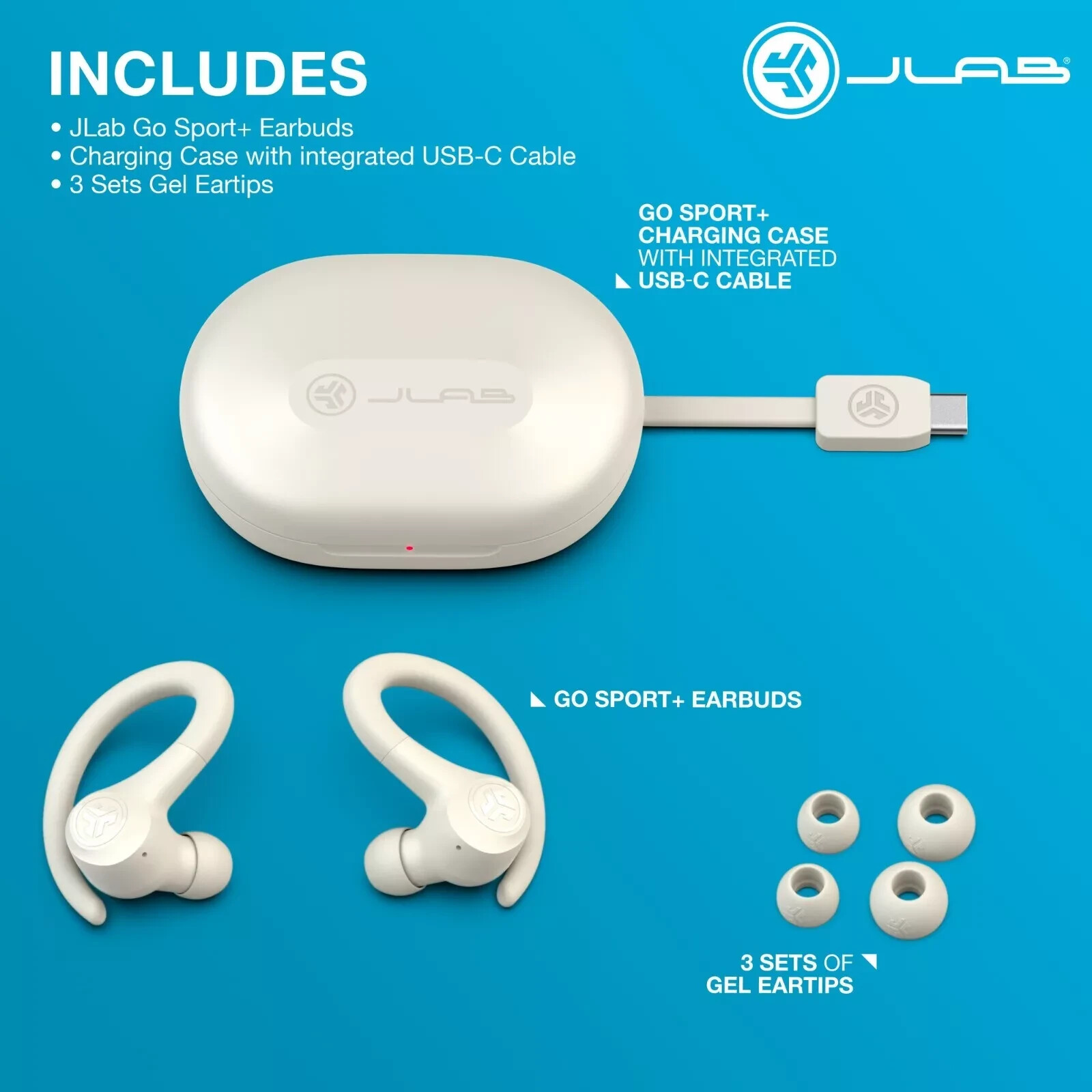 GO Sport+ True Wireless Earbuds, Gym & Work Out Headphones, Bluetooth