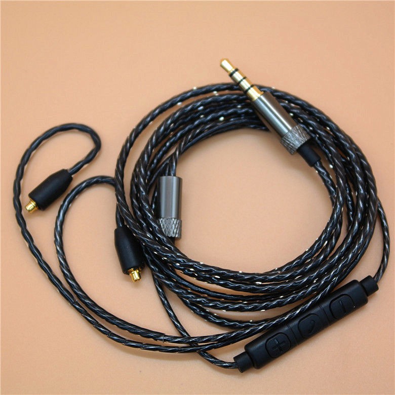 MMCX Audio Cable upgrade Cord Volume Control For Shure SE215/425/535/846 Ue900