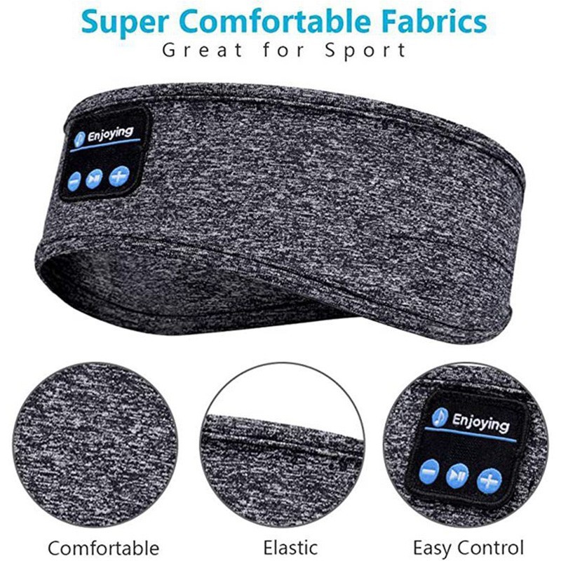 Bluetooth Sleep Headband Headphones Eye Mask Wireless Music Earphones 5.0