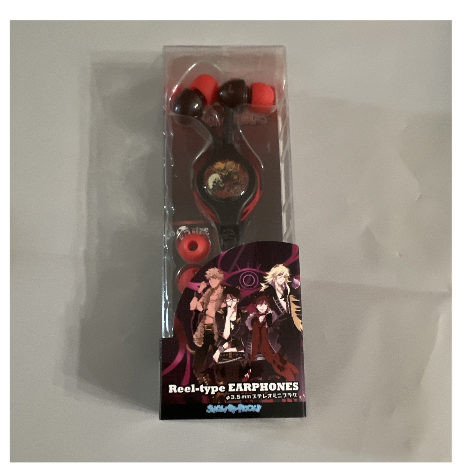 Sanrio Reel-type Retractable In-Ear Stereo Earphones 3.5mm Black/Red 70cm