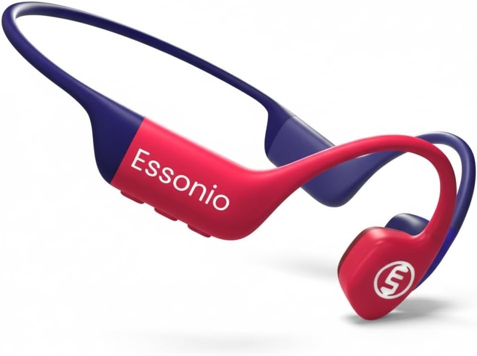 Essonio Bone Conduction Headphones, IP78 Waterproof, Bluetooth 32GB Built-in MP3