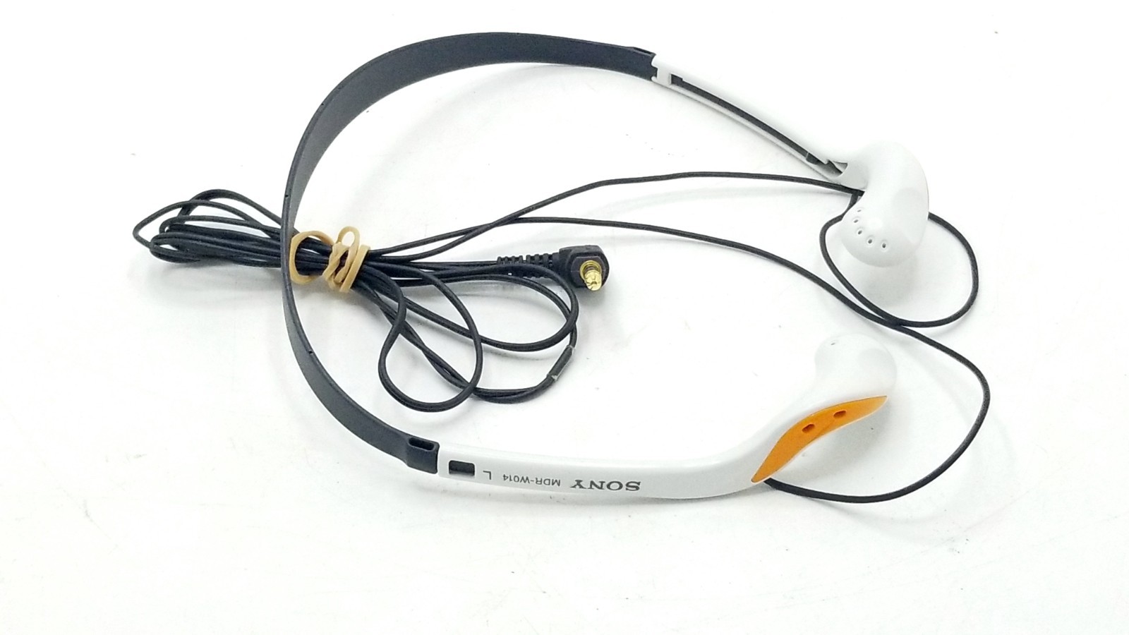 Sony MDR-W014 S2 Sports Walkman White / Orange Headphones – Works