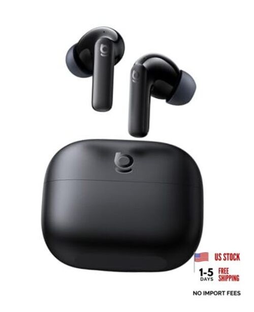 Bass BP1 NC Hybrid Active Noise Cancelling Wireless Earbuds – 12mm Super Black