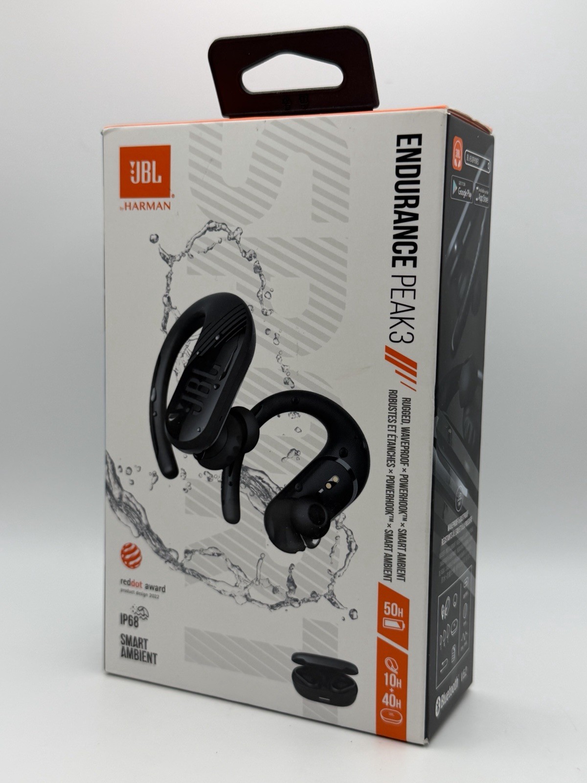 JBL Endurance Peak 3 True Wireless Bluetooth Earbud Headphones – Black